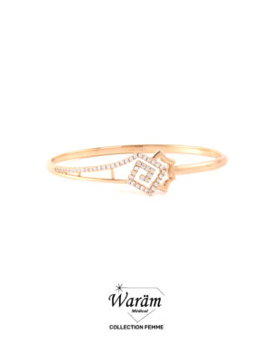 Bracelet jonc spirale zircon
