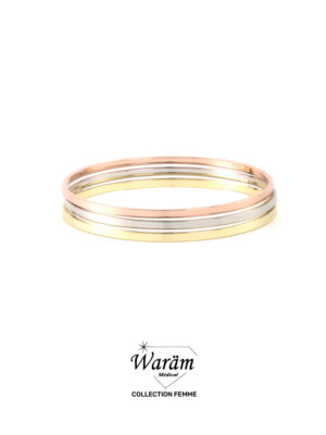 Bracelet jonc trois couleurs lisse